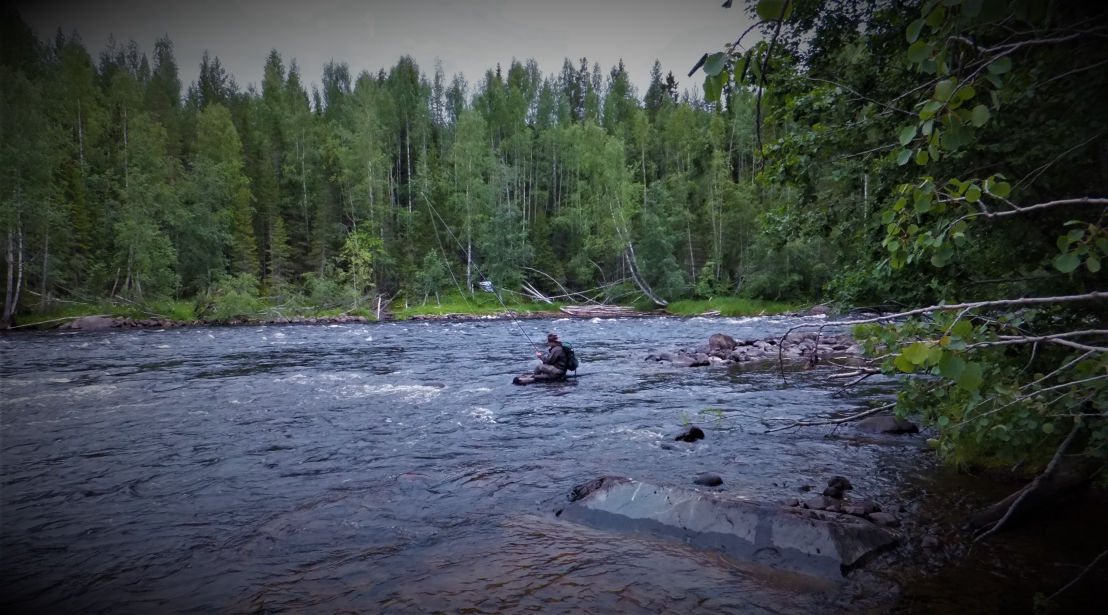 broken man at Byske river